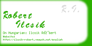 robert ilcsik business card